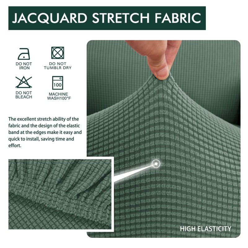 Hokway Stretch Couch Cushion Slipcovers Reversible Cushion Protector Slipcovers Sofa