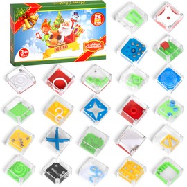 SIXVALA Advent Calendar 2024, Christmas Countdown with 24 Balance IQ Maze Puzzle Boxes, Mini Fidget Brain Teasers for Kids, Boys, Girls, Teens & Adults - Fun Educational Christmas Gifts for All Ages