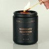 Mahogany Teakwood Wood Wick Candle for Men, Intense Scented Masculine