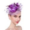 JWICOS Purple Fascinator Hat for Women - Derby Style with