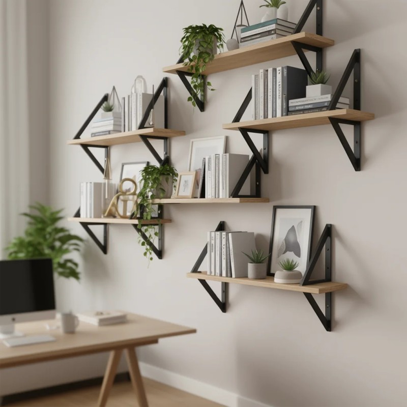 12 X 8 In Heavy Duty Floating Shelf Bracket Steel