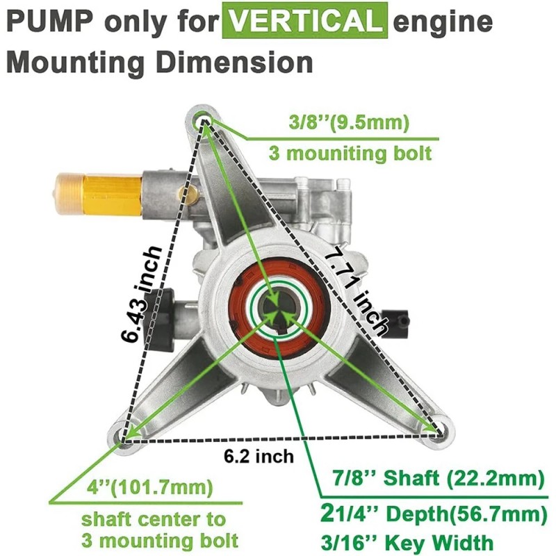 YAMATIC 3000 PSI 7/8" Shaft Vertical Pressure Washer Power Washer
