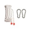 RVSWIHFA White Flag Rope 50 Feet Flag Pole Halyard Rope