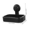 IWOWHERO Suction Cup Soap Dish Holder Black Suction for Shower