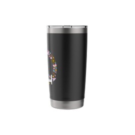 Funny Reformer Pilates with floral peace sign Stainless Steel Insulated Tumbler