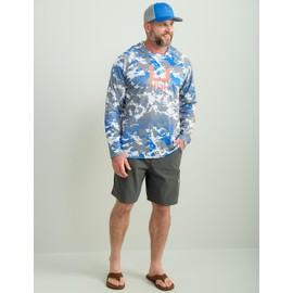 HUK Men's Standard Scott Patterned Pursuit Hoodie, Hooded Fishing Shirt, KC-Night Owl 2.0