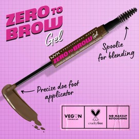 NYX PROFESSIONAL MAKEUP Zero to Brow, Longwear Eyebrow Gel, Chocolate