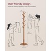 VASAGLE Solid Wood Coat Rack, Free Standing Hall Coat Tree