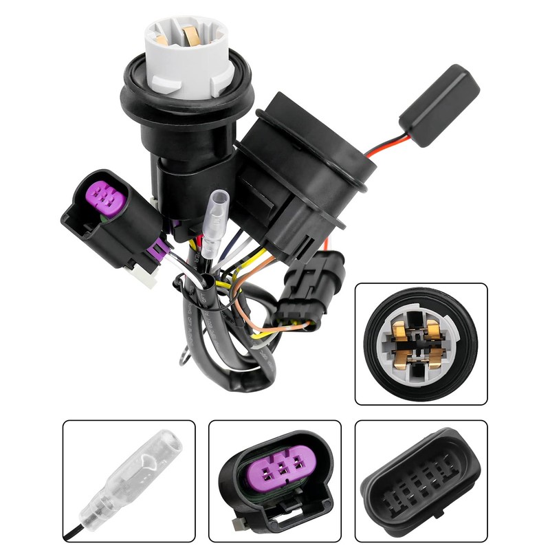 2Pcs Headlight Conversion Wiring Adapter Harness Assembly Fit for Ram