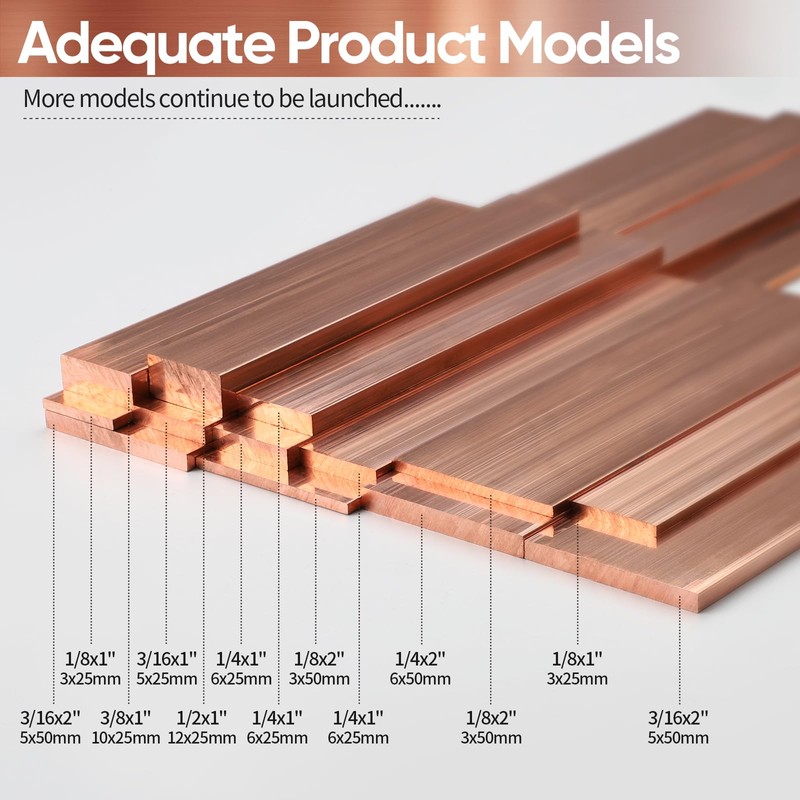 3/8 Inch Copper Flat Bar,3/8" x 1" x 6" C11