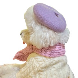 Dog Beret Hats Cats Hats Fashion Four Seasons Funny Wool Winter Pet Hat (Light Purple)