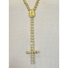 Bitter Sweet Store Iced Out 36" Gold Rosary Cluster Cubic