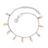 Engelsrufer Women's Sterling Silver Bracelet with Nine Free-Floating Wings Tricolour