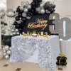 B-COOL Silver Sequin Tablecloth Christmas 50 x 102 Inch Rectangle