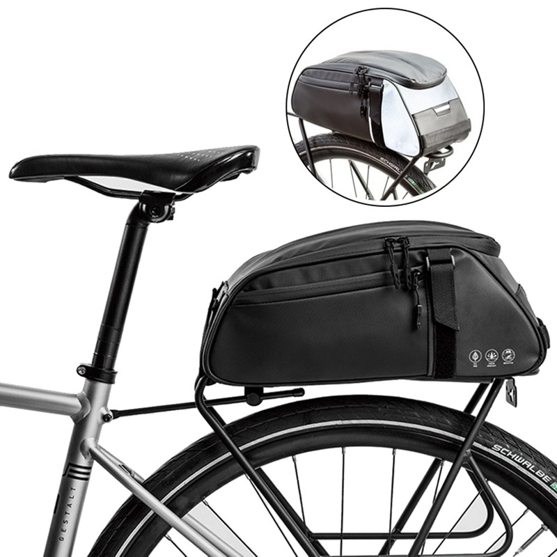 Multifunctional Rear Rack Bag Waterproof Bike Rack Seat Bag Outdoor