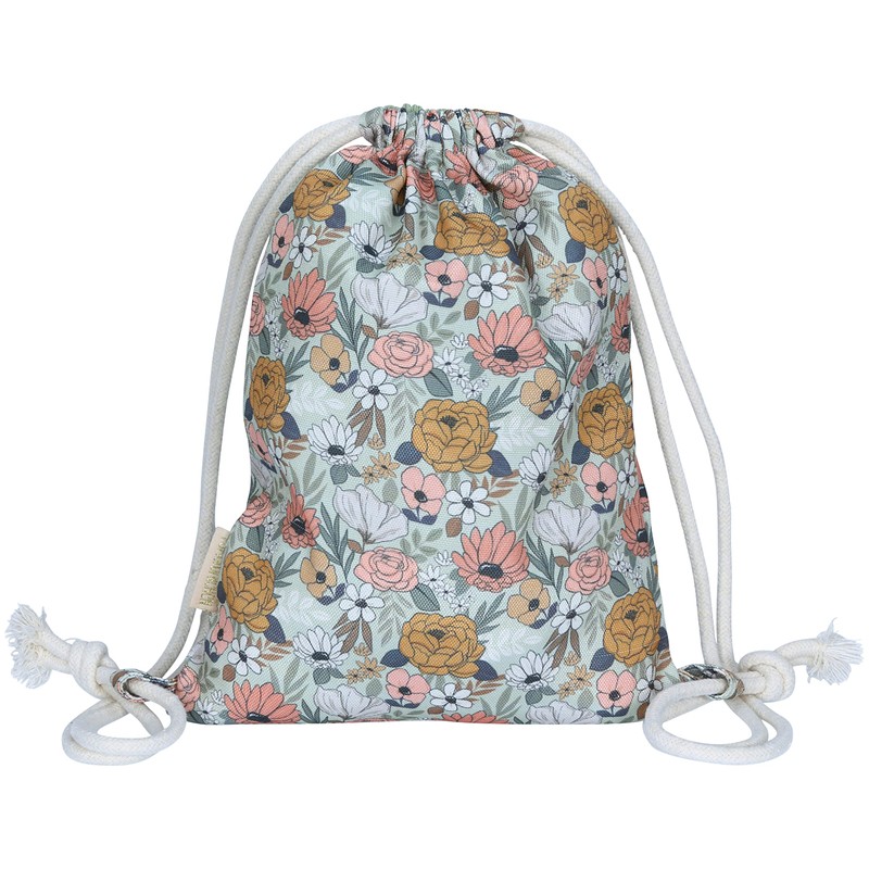 Papierdrachen Rabbit Backpack Flowers & Green - Cotton / Canvas