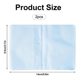 Tabanzhe 2Pcs Transparent Credit Card Holder,Album Card Protector,Star Card Protector Booklet for Album Cards,Song Cards, Insurance Cards,Debit Cards,Polaroid Photos(10 Pages 10 Slots and 20 Slots)