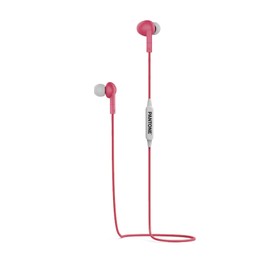 Pantone Celly PTWE001P Bluetooth Earphones, 1.2 m Length, 3.5 mm Jack, Drop-Caps, Pink
