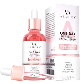 AA almoes Sérum Almoes Con 20 De Vitamina C, Alfa Arbutina, Ácido Poliglutámico, Ácido Hialurónico, Vitamina E, Colágeno, Fórmula Minimizadora De