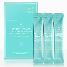 White Swan Galactomyces Vitamin C Water Sleeping Mask 4mlx20pcs Whitening Wrinkle Improvement / 화이트스완 갈락토미세스 비타민C 워터 슬리핑 마스크 4mlx20pcs 미백 주름개선