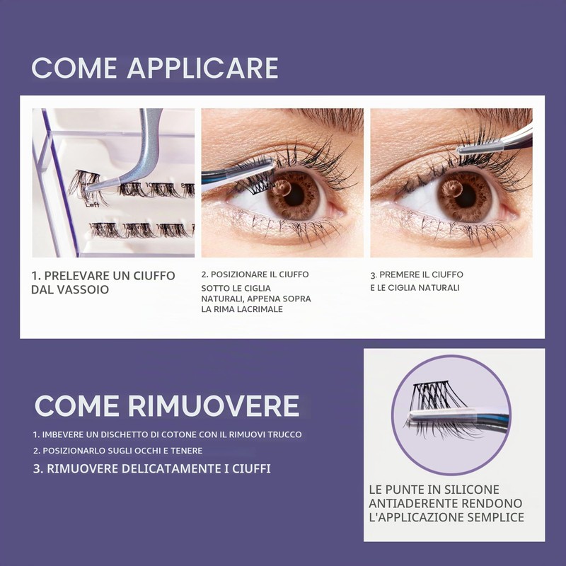 KISS ImPRESS Falsies - Ciglia autoadesive a lunga durata, Demi
