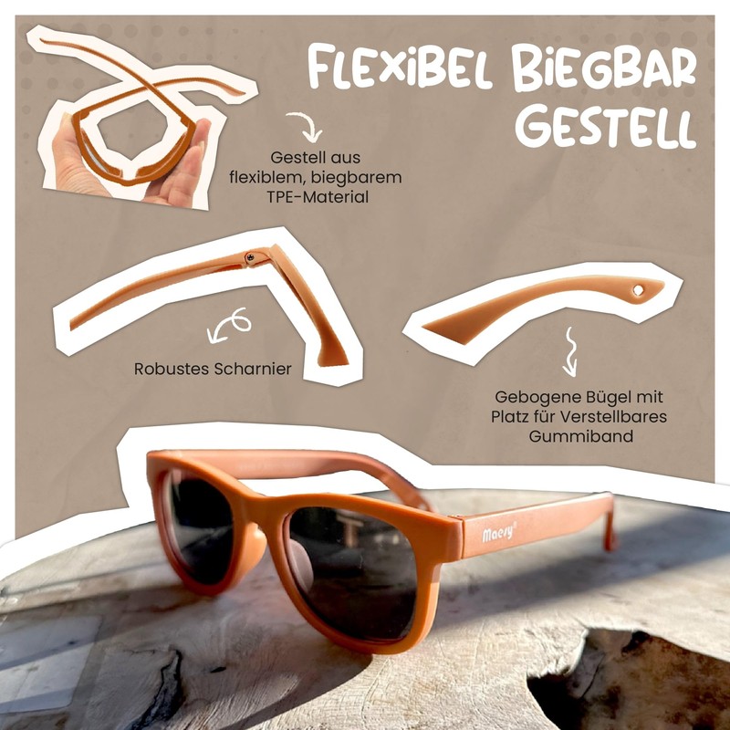 Maesy Baby Sunglasses for 0-2 Years - UV400 Polarised Protection