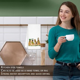 Jvpke German Shepherd St Patricks Day Kitchen Towels, St Patricks Day Gifts for Women Teens Kids, German Shepherd Gifts for Women, St Patricks Day Decoration, German Shepherd Decor, 16x24 Inch