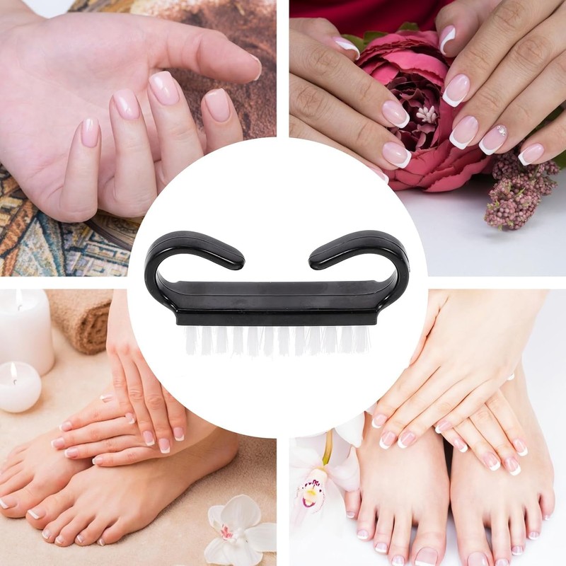 Paquet 10 Piezas Cepillo Limpieza Uñas Herramienta Lima Quitapolvo Manicura