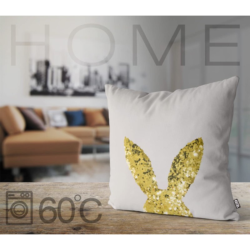 VOID Golden Rabbit Cushion Cover 40 x 40 cm Polyester