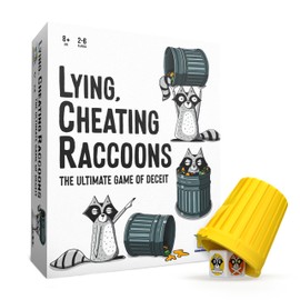 Lying, Cheating Raccoons – The Ultimate Bluffing Dice Game for 2-6 Players, Ages 8+ – Family Fun!