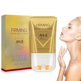 RATYMON Neck Firming Cream for Crepey Skin, Firm Lift Neck Cream with Roller Design for Skin Deep Moisturizing, Tightening, and Lifting, Suitable for All Ages Women and Men, 4.23 FL OZ