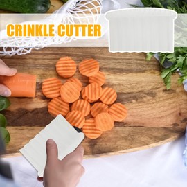 Potato Chip Cutter Wavy, Potato Slicer French Fry Wave Cutter, Waffle Fry Cutting Tool Ergonomic Kitchen Gadget for Home Cooking Creative Meals