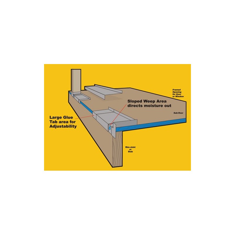 Jamsill 4 9/16 Up To 40" Door Window Pan Flashing