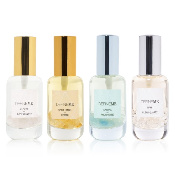 DefineMe Crystal Infused Perfume Gift Set, includes Kahana, Sofia Isabel,