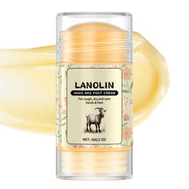 Lanolin Hand and Foot Cream Stick, Cracked Heel Repair Cream, Foot Moisturiser for Dry Feet, Heel Balm for Hard Skin & Calluses, Moisturising Foot Cream for Rough Hands and Feet,Hydrating & Nourishing