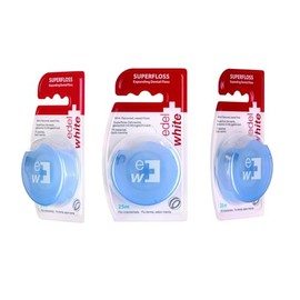 Edel White Superfloss Expanding Dental Floss Pack of 3