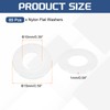 sourcing map 85Pcs M10 Nylon Flat Washers Plain Washer 10mm