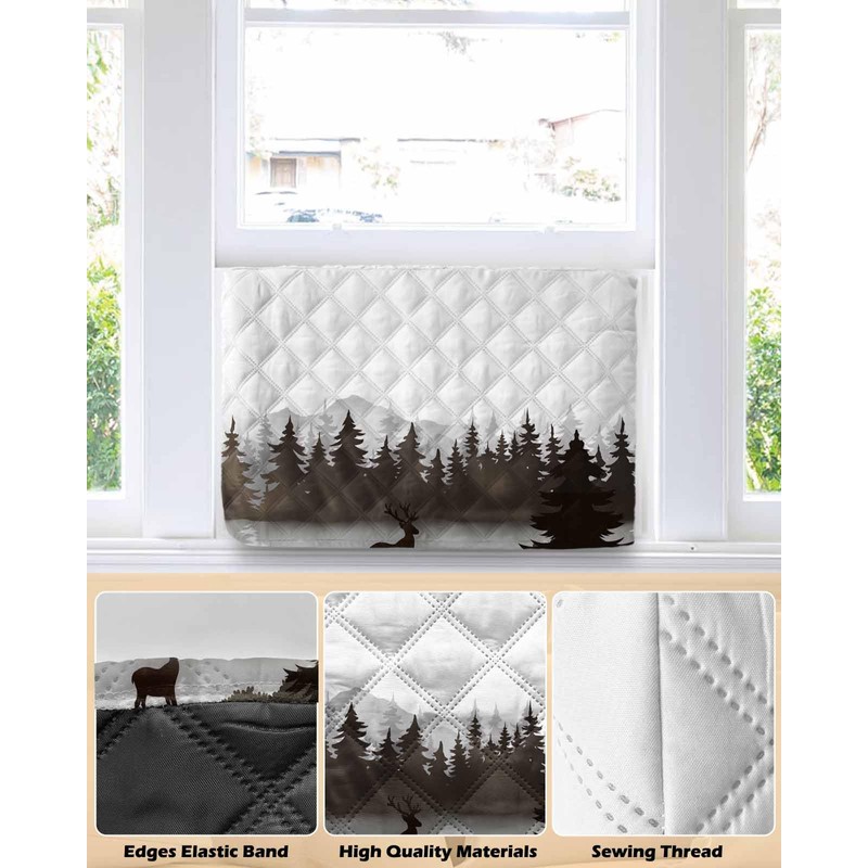 Dear Forest Indoor Air Conditioner Cover for Window Units, Double