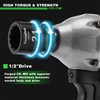 TecoTek 26 Pieces 1/2-Inch Drive Shallow 12-Point Metric Impact Socket
