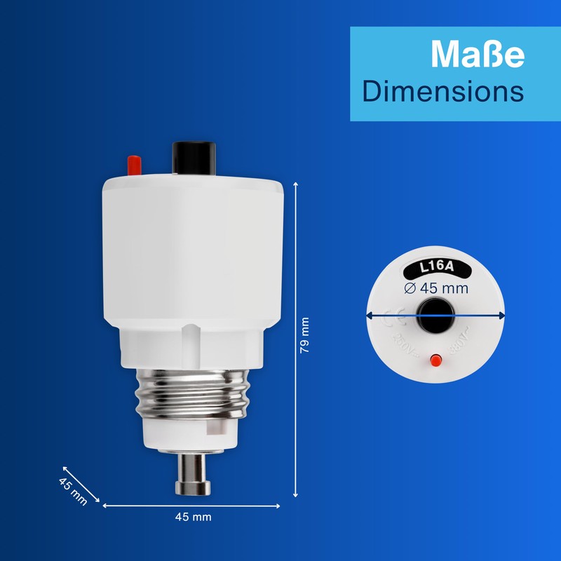 REV Screw Fuse, Automatic Screw, 16 A, Medium Slow Rising