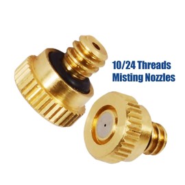 Brass Misting Nozzles for Garden Cooling System 0.012" (0.3 mm) 10/24 UNC (150 PCS)