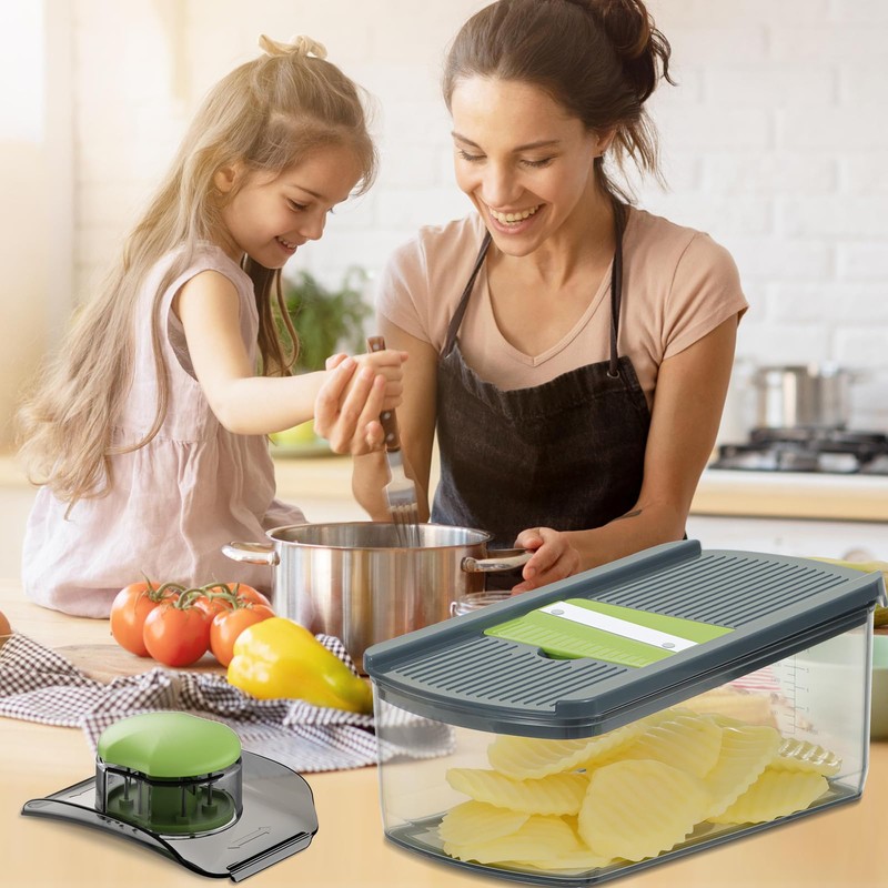 Ourokhome Mandolin Slicer for Kitchen Food, Hand Safe Vegetable Shredder