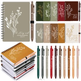 Kosiz 30 Sets Christian Gifts Bulk for Women grandparent day gifts Religious A6 Spiral Notebook Journaling Study Supplies Scripture Notepad Ballpoint Pen for Church Sunday School (Joyous Colors)