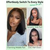 KLAIYI Bob Wig Human Hair Bye Bye Knots Glueless Wear