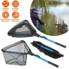 LUSHAZER Fishing Landing Net w/ Telescopic Pole Handle Retractable Foldable