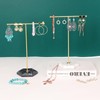 YIQFOCA 2 Pack Jewelry Stand Necklace Holder,T-Bar Plated Metal Tabletop