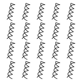 Bojueshaw 20Pack Spiral Hair Pins,Alloy Metal Twist Pins with Non-Scratch Ball-Tip,Secure Hold HairPin for All Hair Types(Black)