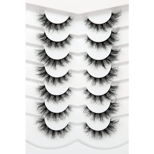 Pooplunch False Eyelashes Cat Eye Look Fluffy Lightweight Natural Eyelash