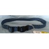 Unbranded NWT, 28" Blue Striped Adjustable Dog Collar, Plastic Clamp