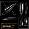 Cycullinyt 250pcs Sculpted Stiletto Medium Soft Gel Nail Tips, Professional